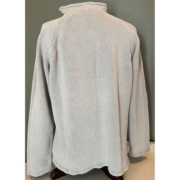 J.Crew Sweaters - J.Crew VTG women's Linen Cotton Blend Roll Neck Raglan Sweater Oatmeal Large
